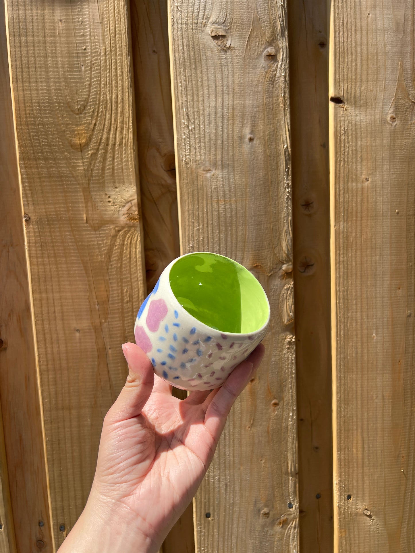 Green Multicolour Blobby Cup