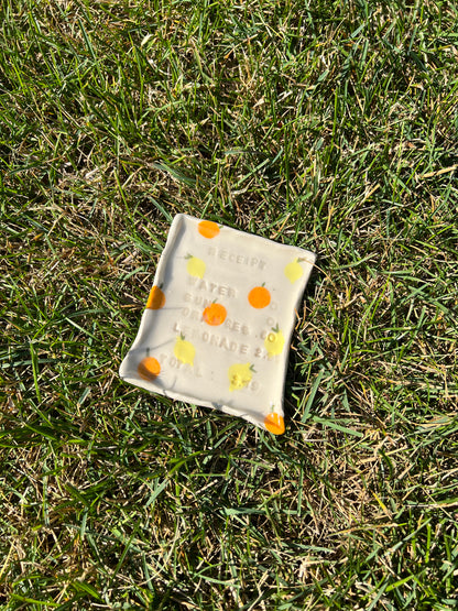 Orange, Lemonade, Sun & Water Receipt Dish