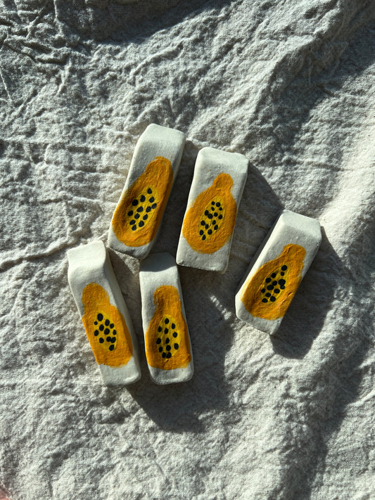 Papaya Fruity Ceramic Eraser