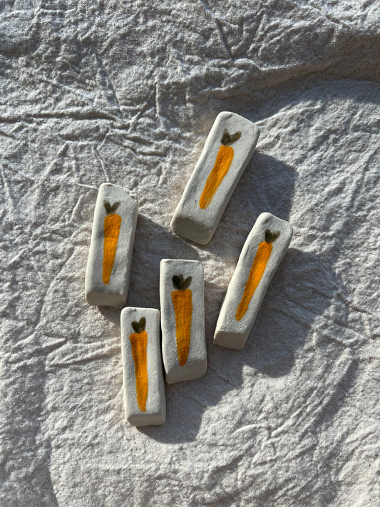 Carrot Veggie Ceramic Eraser