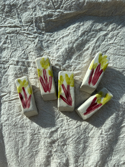 Rhubarb Veggie Ceramic Eraser
