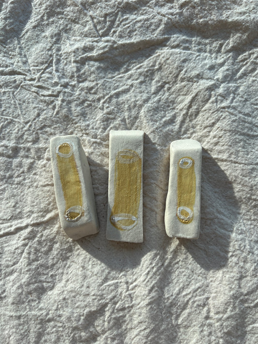 Rigatoni Pasta Shell Ceramic Eraser