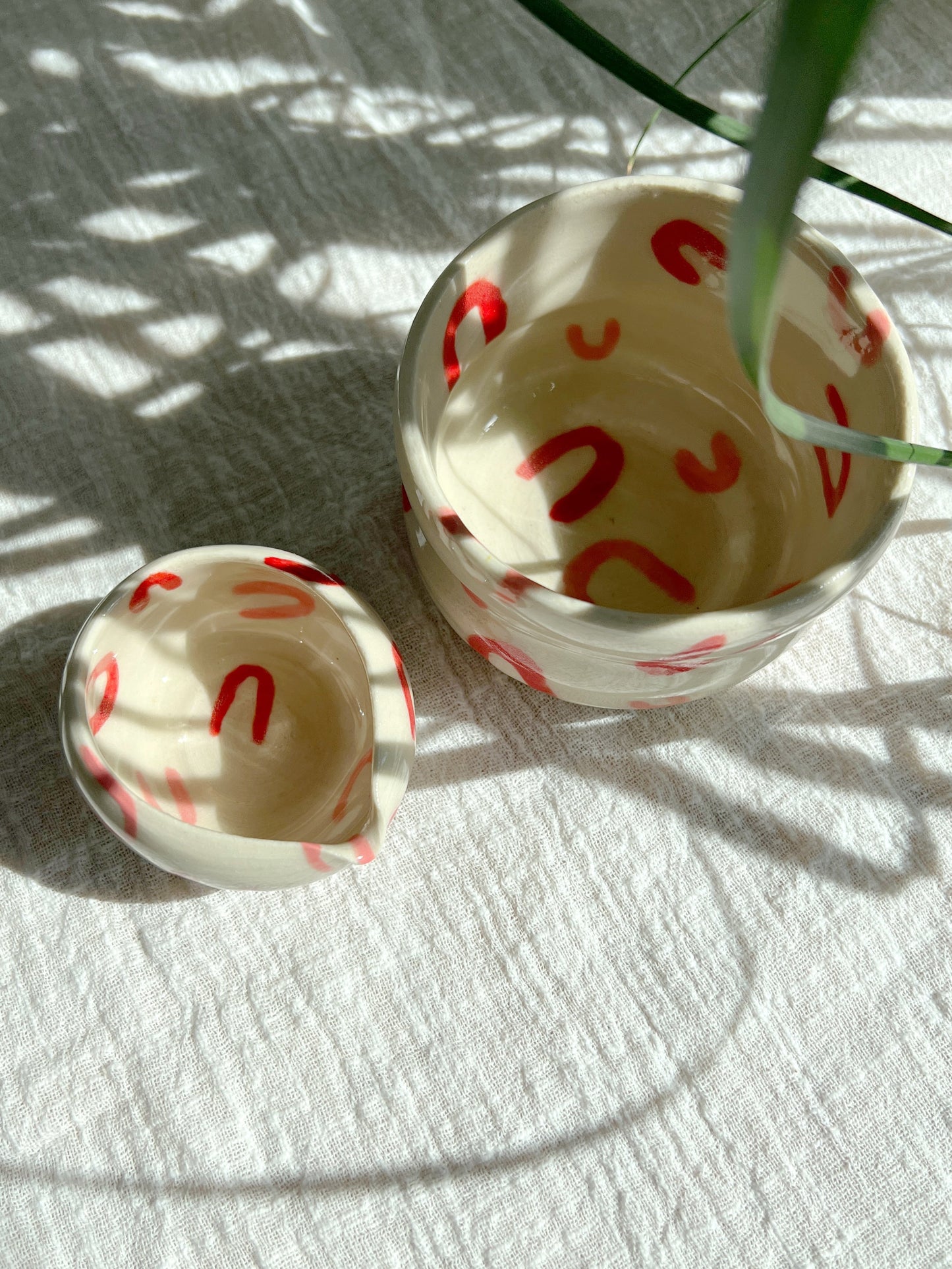 Pink & Red Horseshoe Espresso Cup