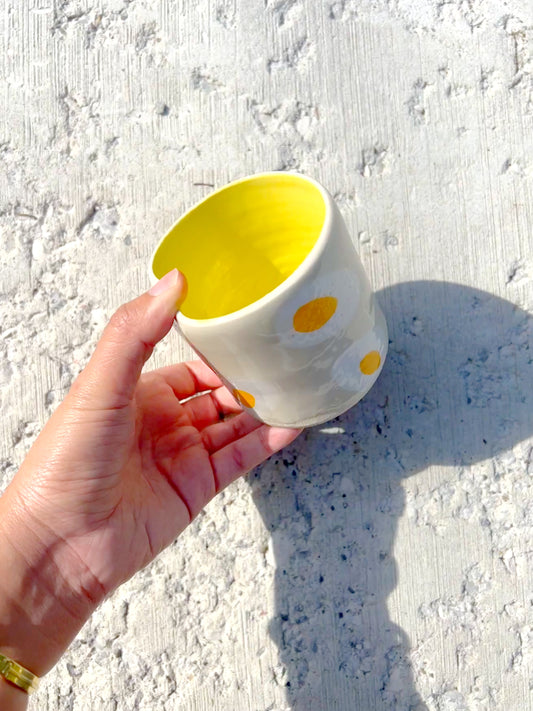 Yellow Eggie Cup With Lip