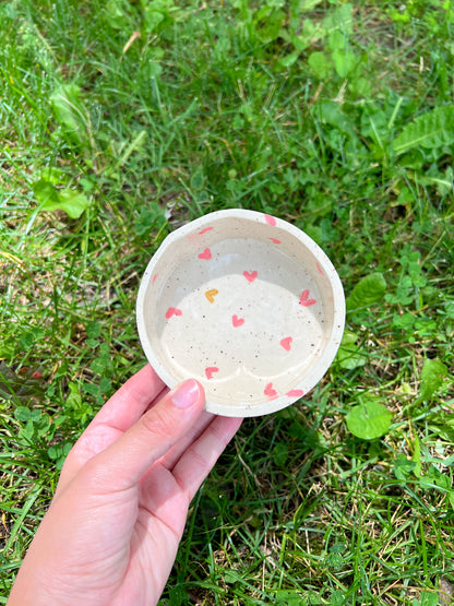 Pink Hearts Pet Bowl