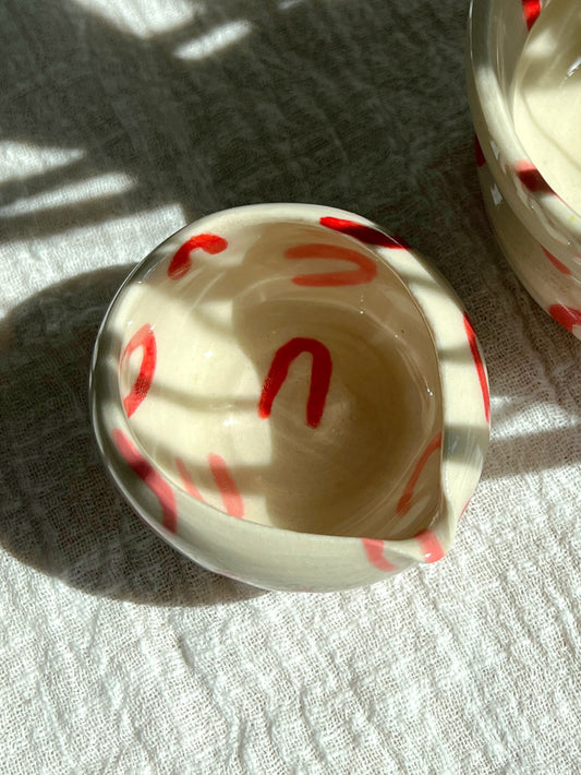 Pink & Red Horseshoe Espresso Cup