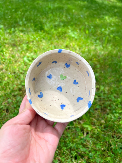 Blue Hearts Pet Bowl