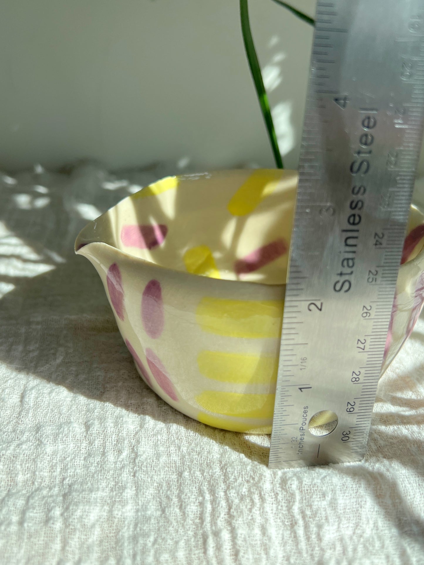 Purple & Yellow Pastel Bowl With Matching Mini Bowl *2 Pieces*