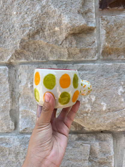 Green & Orange Hump Cup Mug