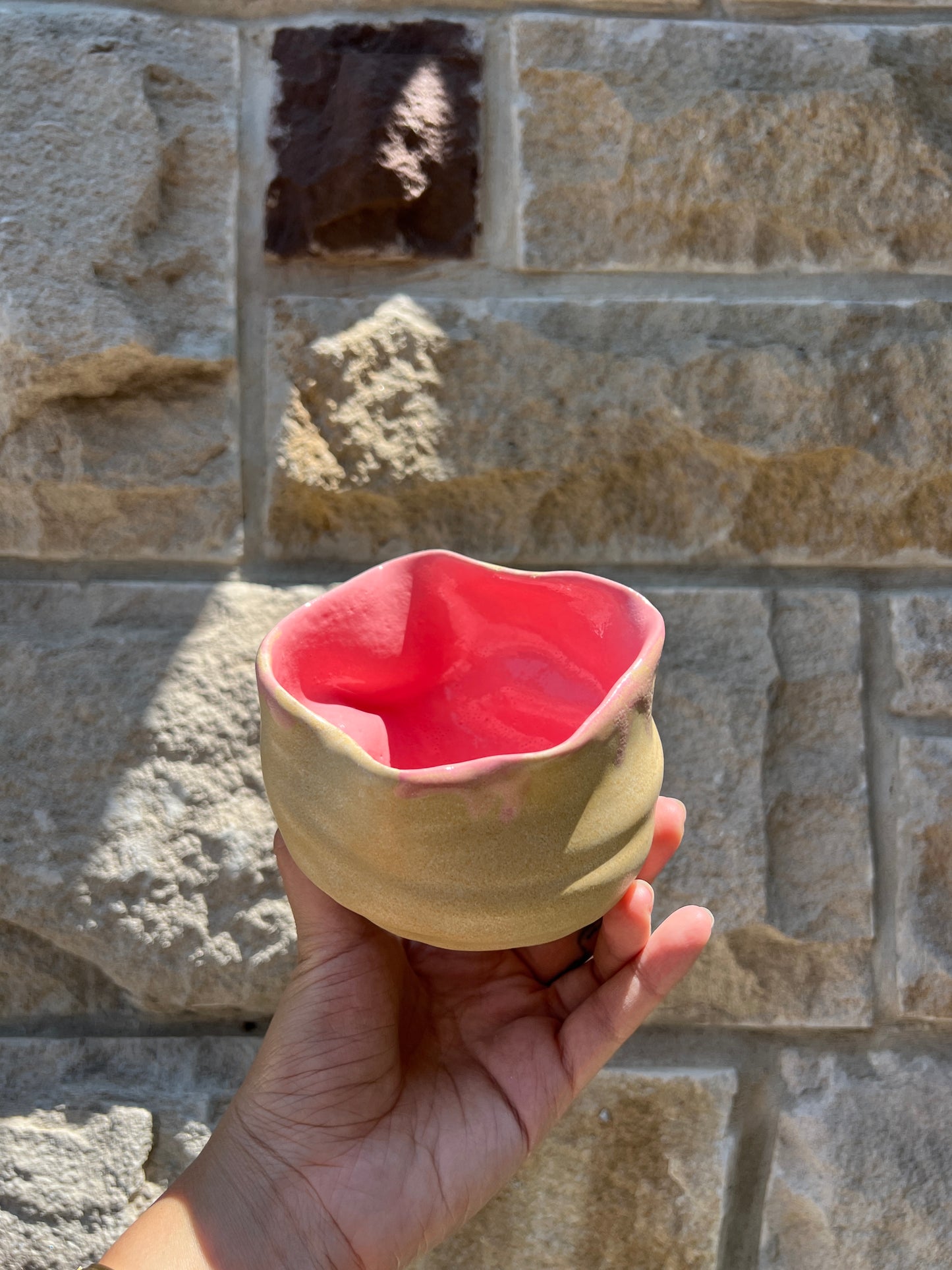 Pink Wheat Wavy Cup Bowl