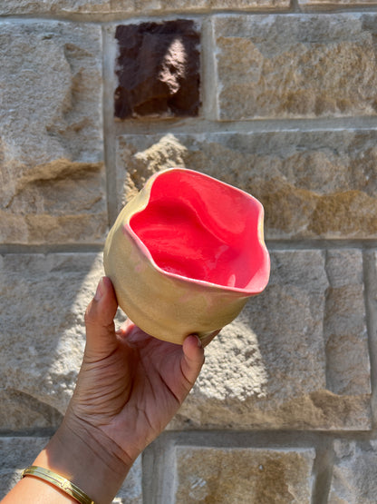 Pink Wheat Wavy Cup Bowl