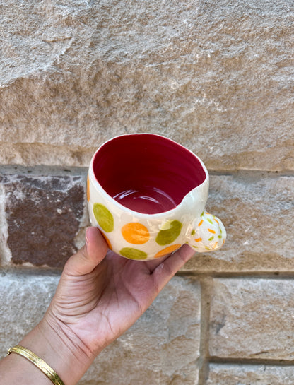 Green & Orange Hump Cup Mug