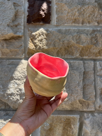 Pink Wheat Wavy Cup Bowl