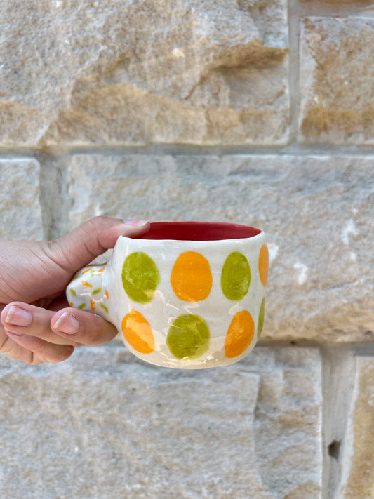 Green & Orange Hump Cup Mug