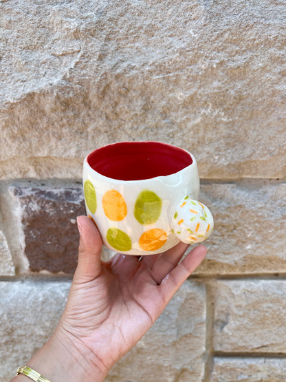 Green & Orange Hump Cup Mug