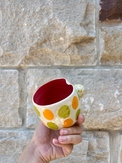 Green & Orange Hump Cup Mug