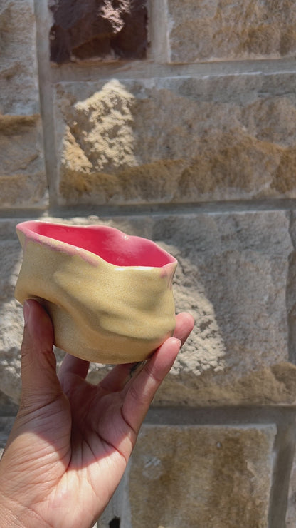 Pink Wheat Wavy Cup Bowl