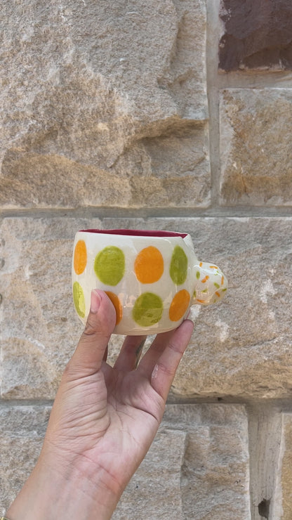 Green & Orange Hump Cup Mug