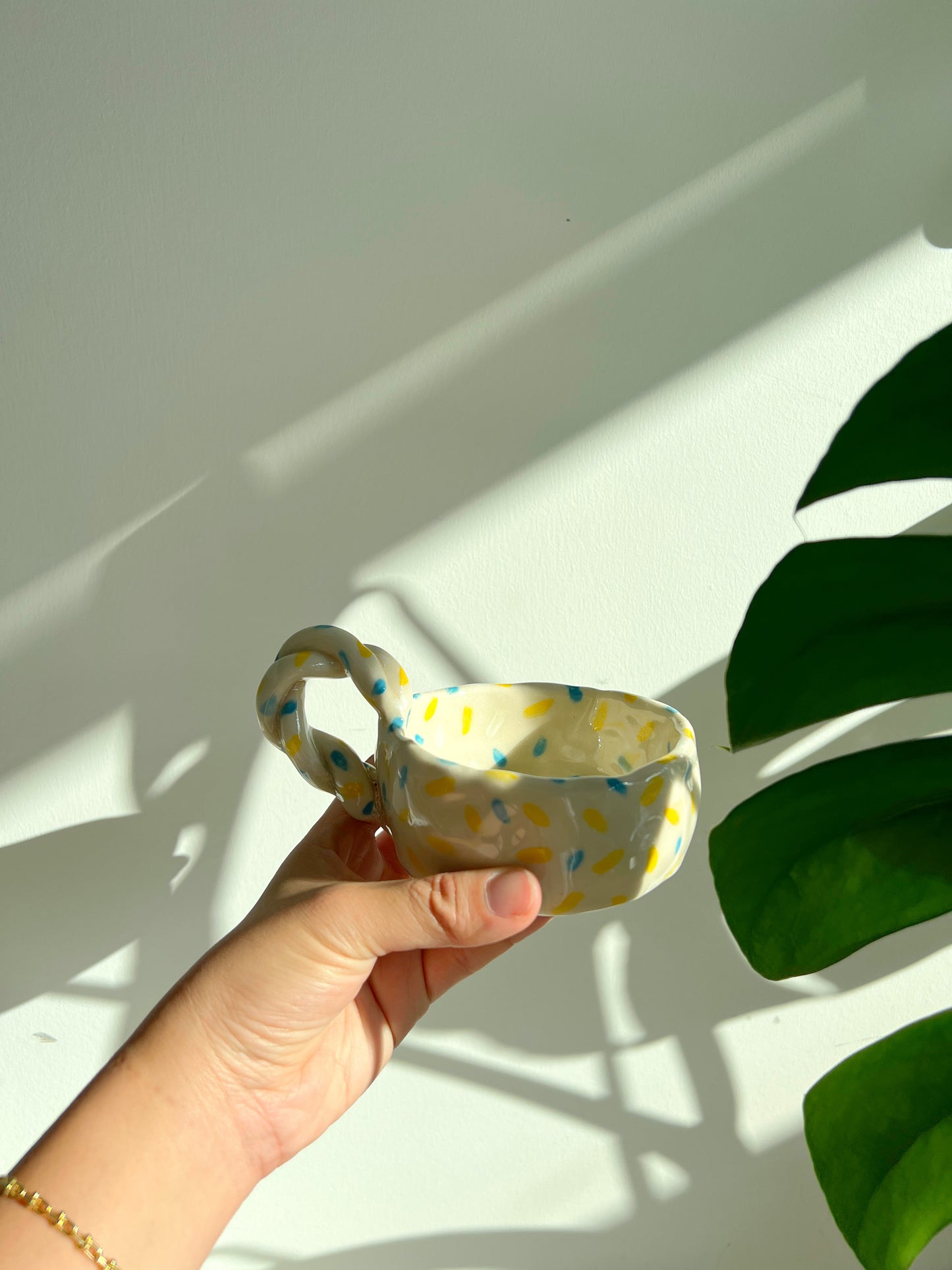 Sky Blue Dandelion Sprinkle Mug