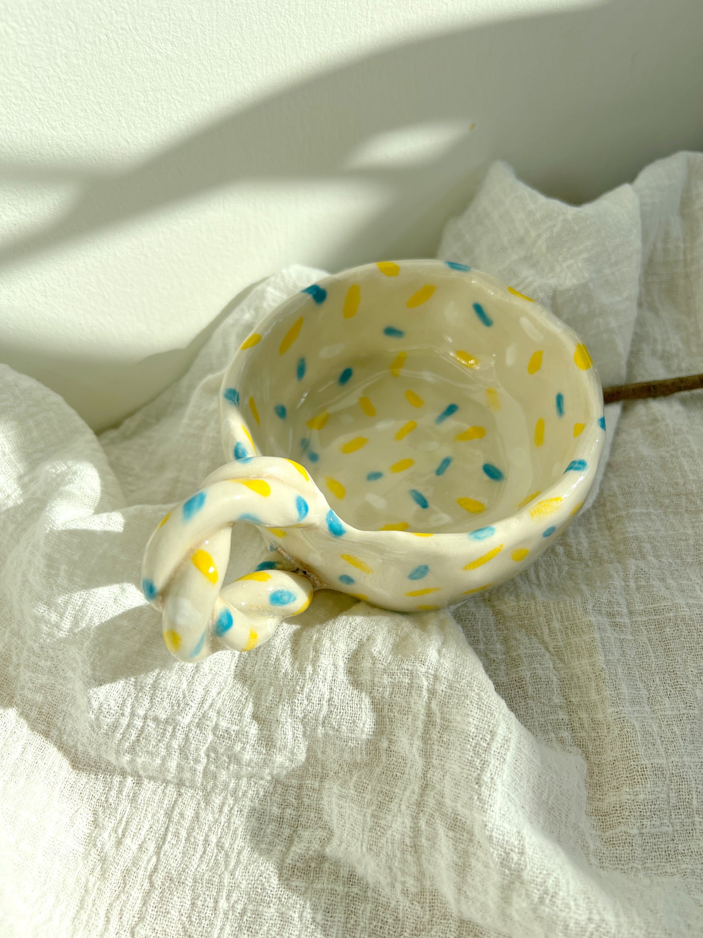 Sky Blue Dandelion Sprinkle Mug