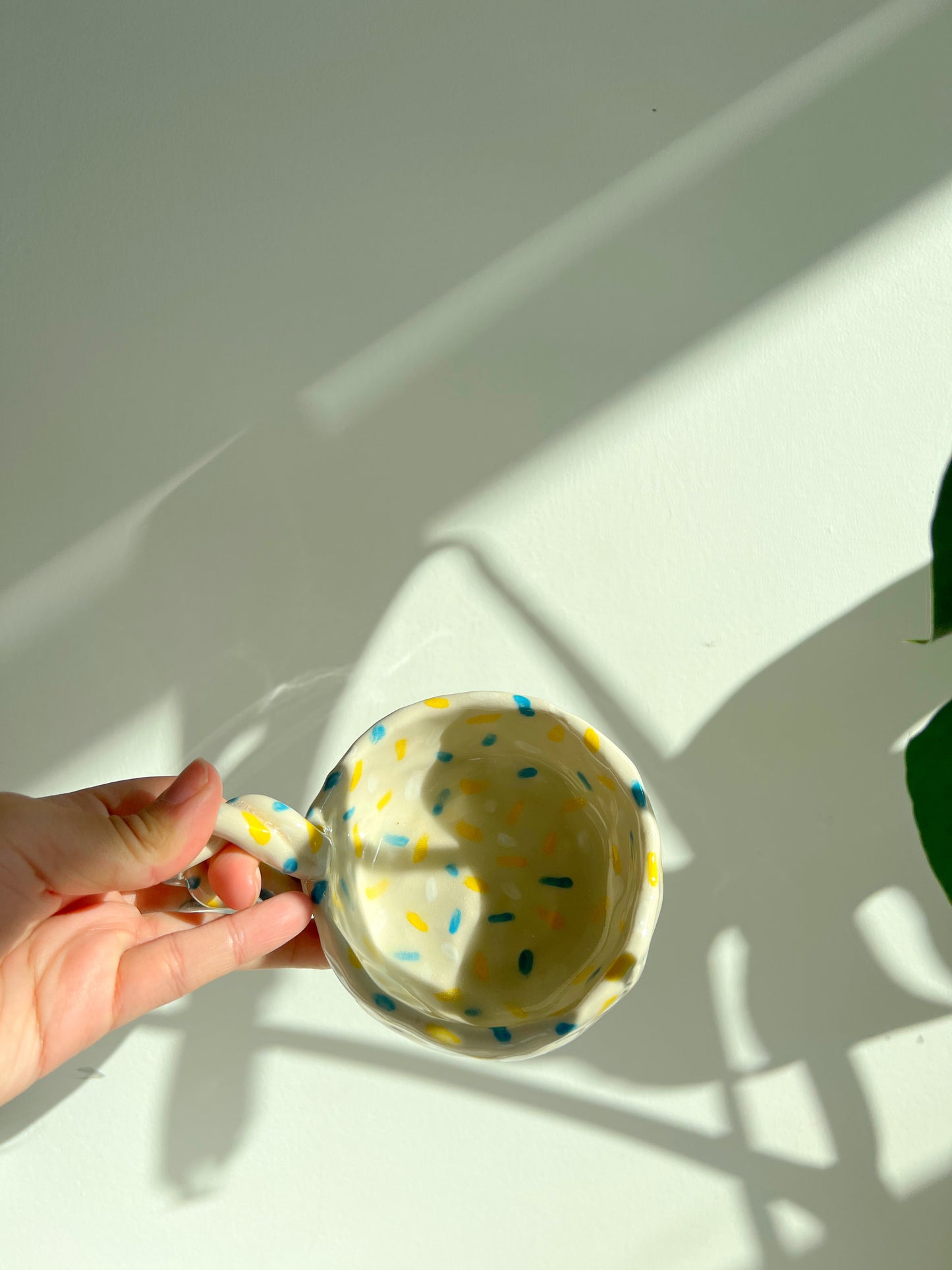 Sky Blue Dandelion Sprinkle Mug