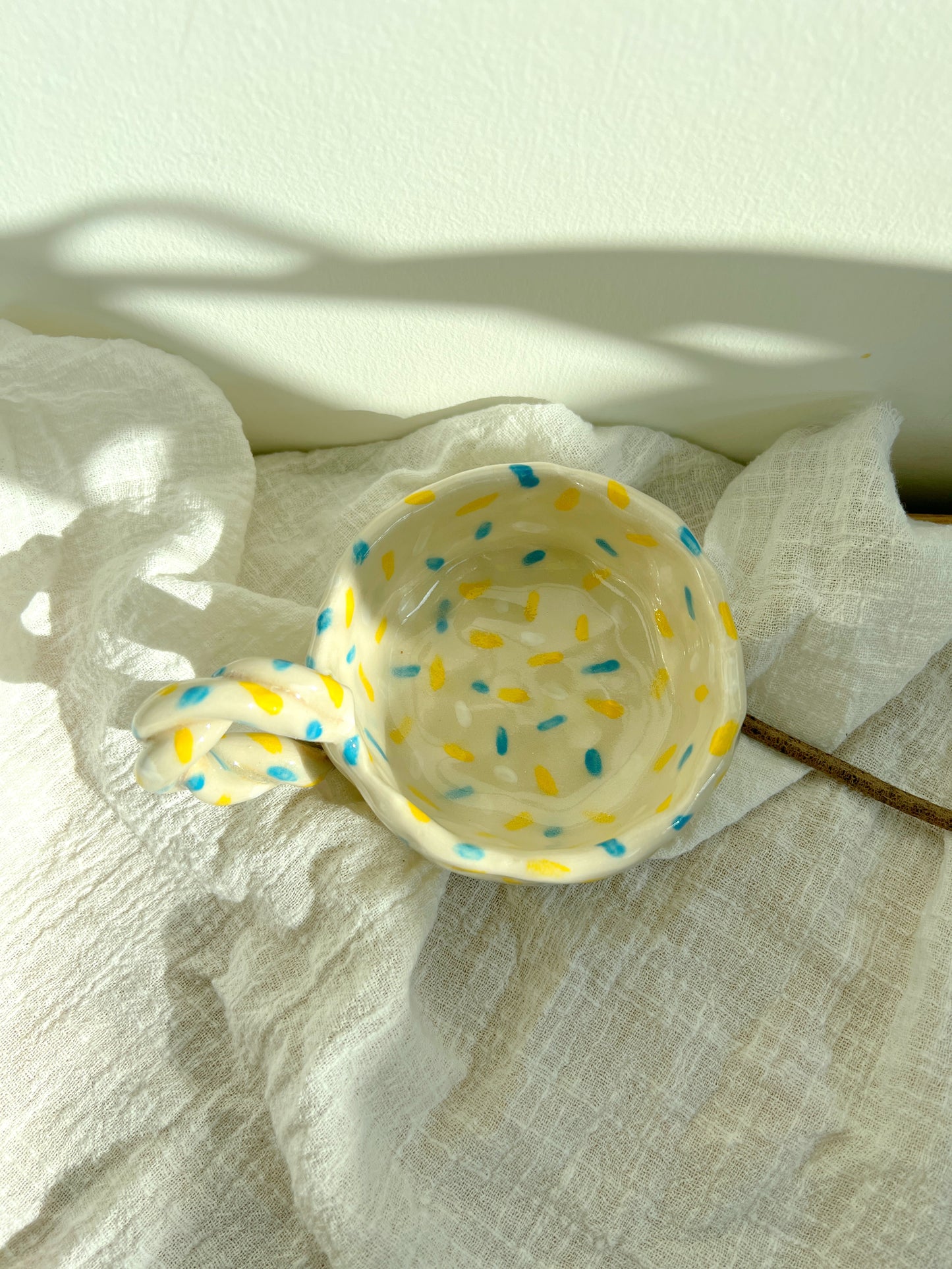 Sky Blue Dandelion Sprinkle Mug