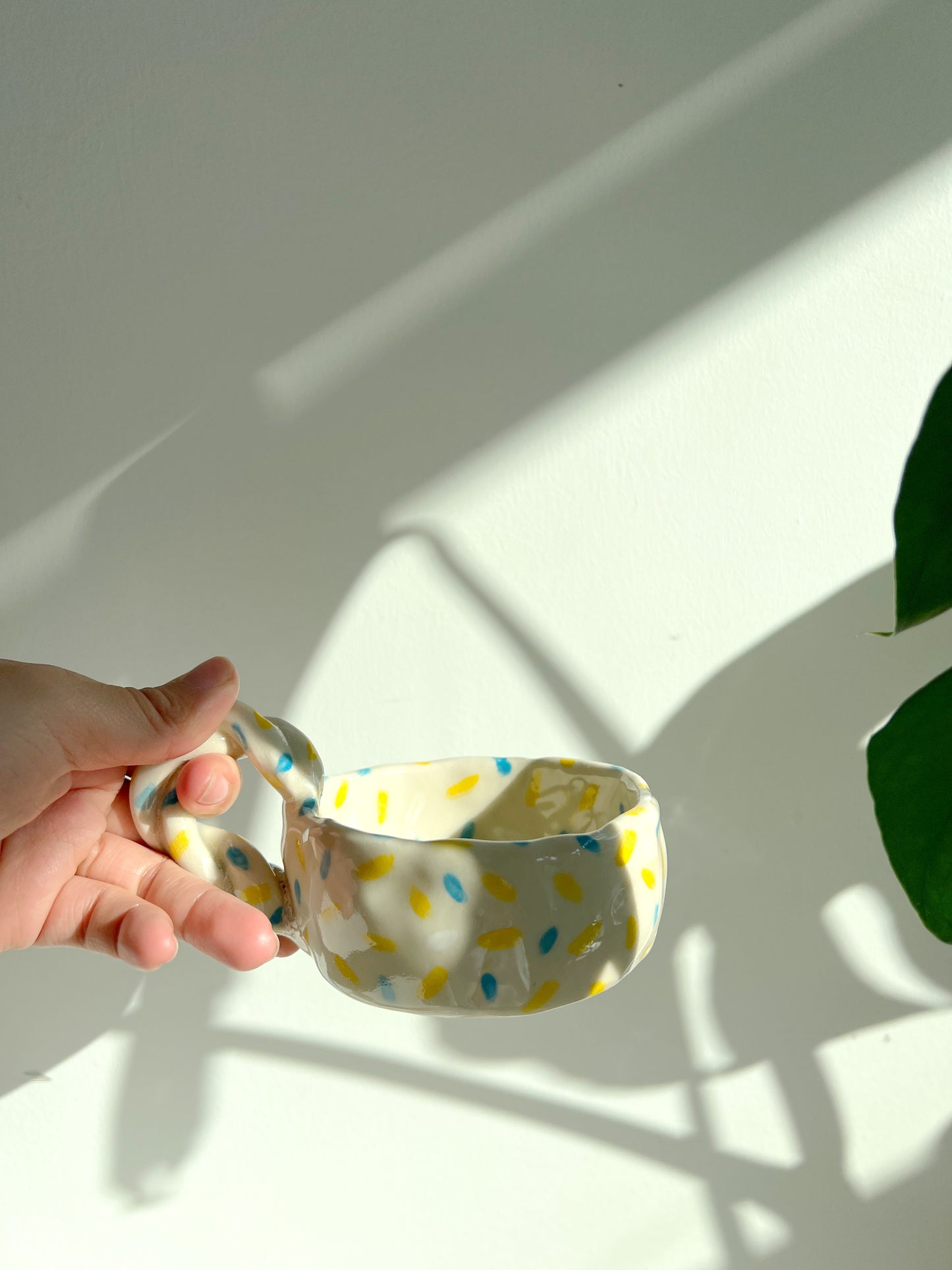 Sky Blue Dandelion Sprinkle Mug